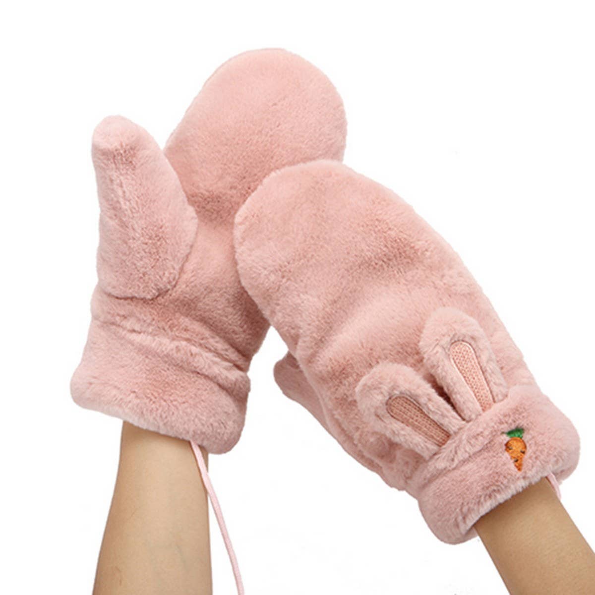 Winter Cute Rabbit Halter Full Finger Gloves_Cwag0258