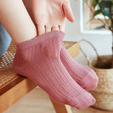Women'S Solid Color Mesh Breathable Socks_Cwms2041