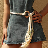 HANDMADE BRAIDED DOUBLE LAYER WAIST BELT SSCWMM6414