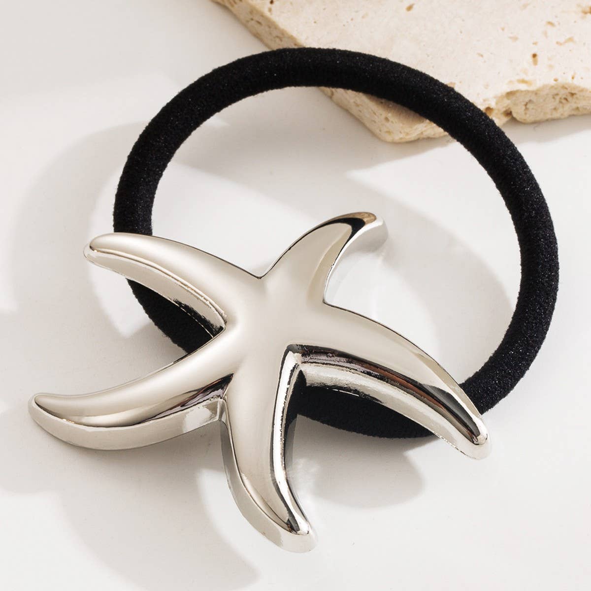 NEW MINIMALIST FLOWER STAR PONYTAIL HAIR TIE_CWAHA6206