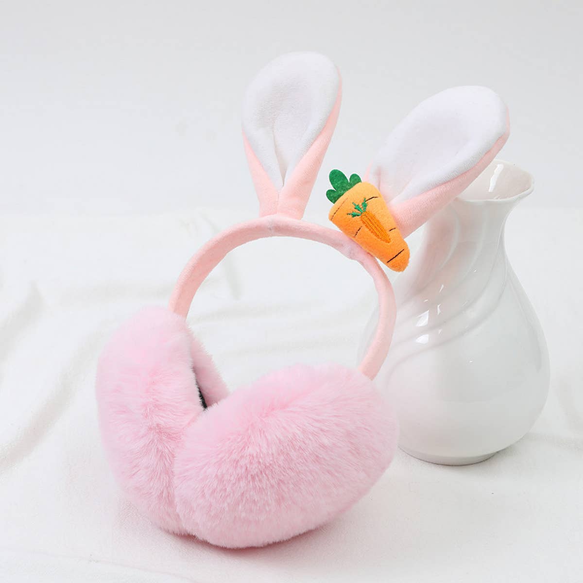 Women Cute Rabbit Ears Foldable Earmuffs_Cwmm1436