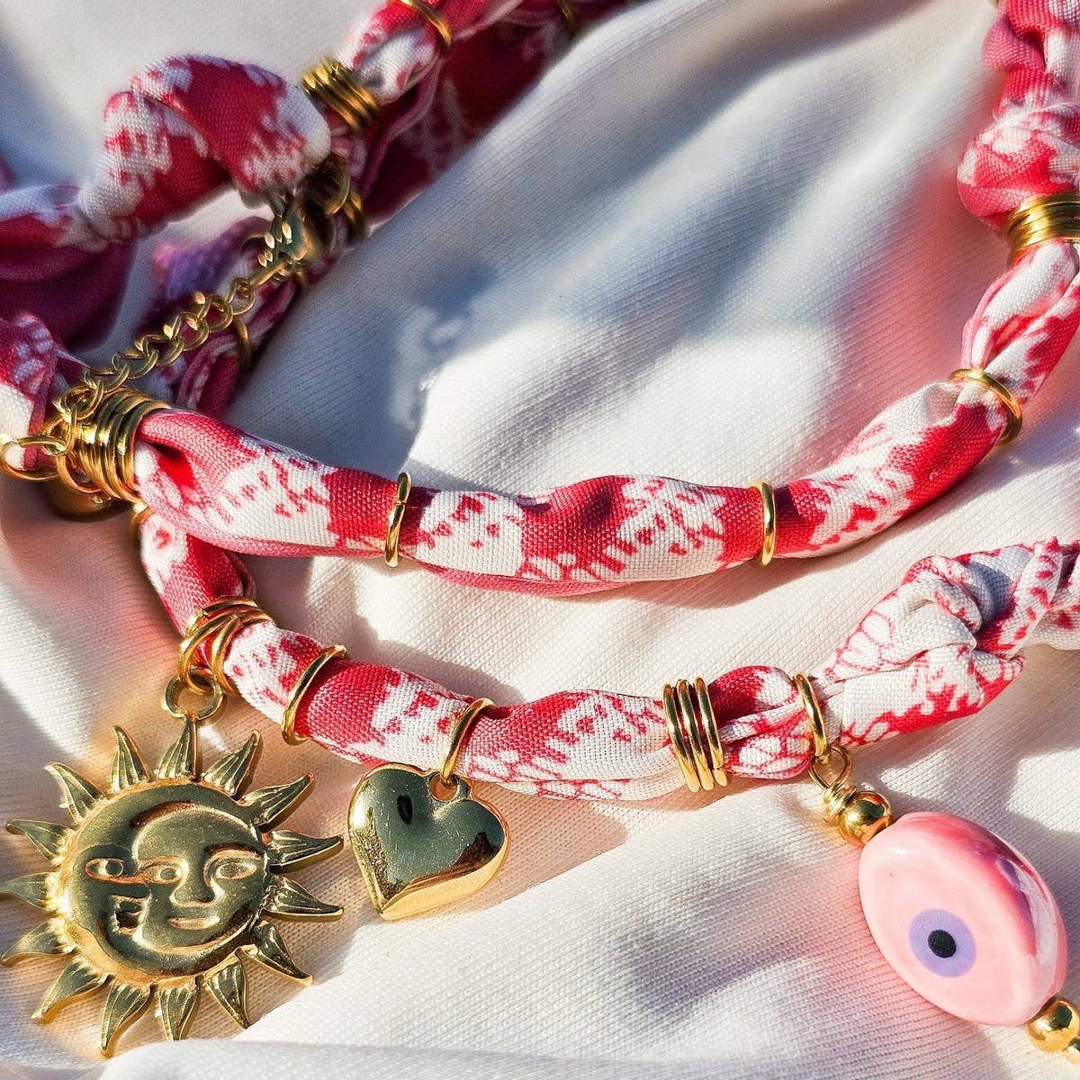 Trendy Scarf Chain Necklace With Sun Moon & Heart_Cwaje05662