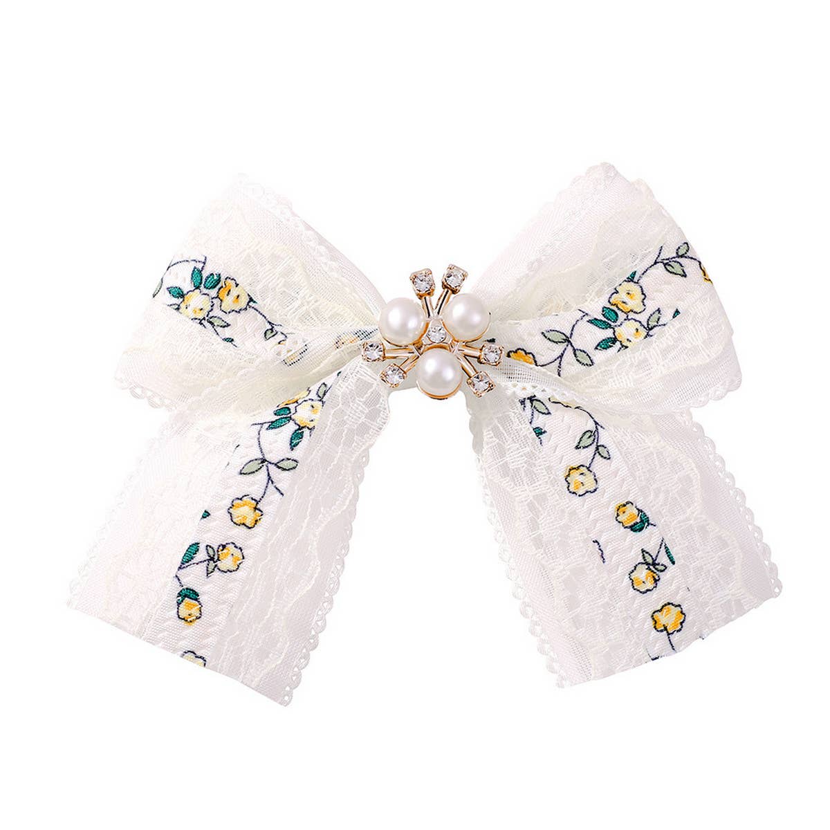 CHILDRENS LACE MESH BOW HAIRPIN_CWAHA2361