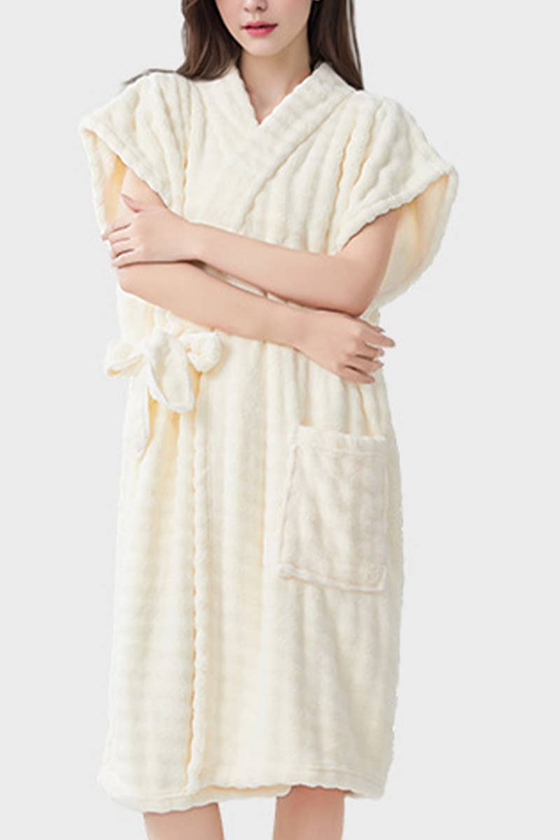 Cwmm8290_Summer Bubble Fleece Wearable Bath Towel