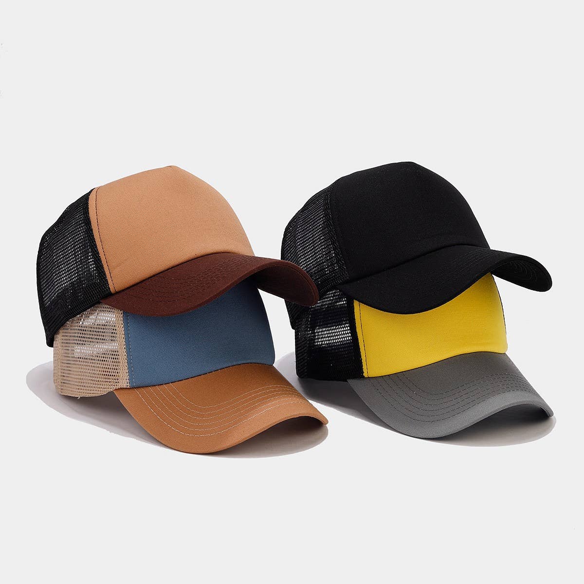SPLICED LIGHT PANEL BREATHABLE BASEBALL CAP_CWAH1572