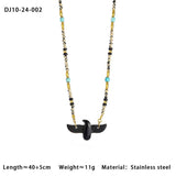 HIGH END EAGLE BEADED NATURAL STONE NECKLACE_CWMM7542