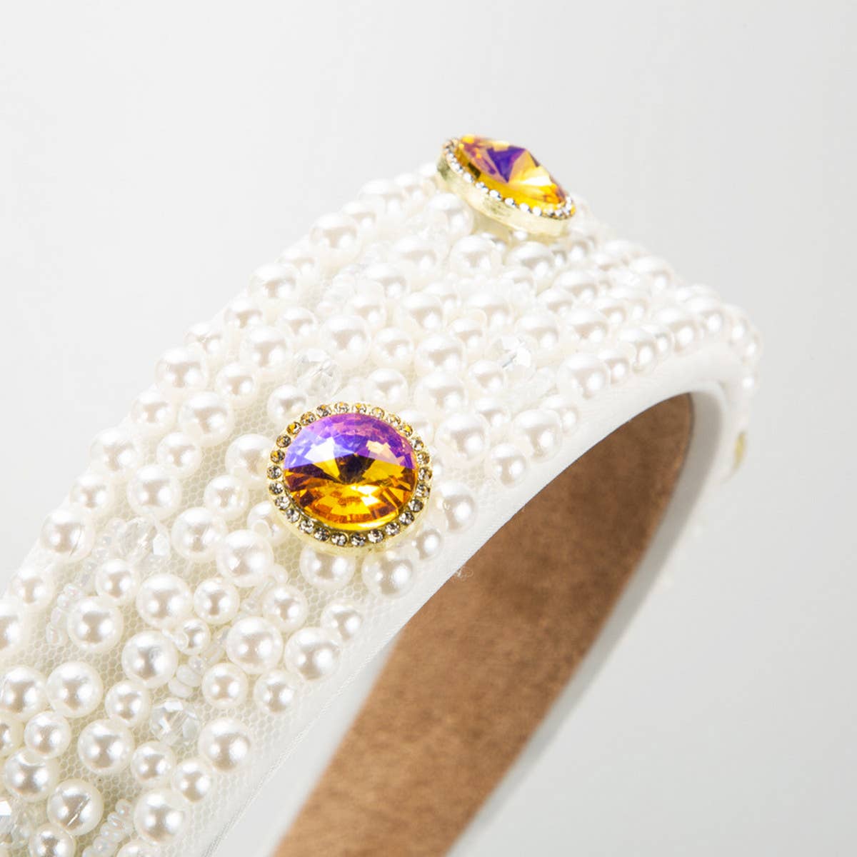 FASHION WIDE BRIMMED RHINESTONE PEARL HEADBAND_CWAHA2131