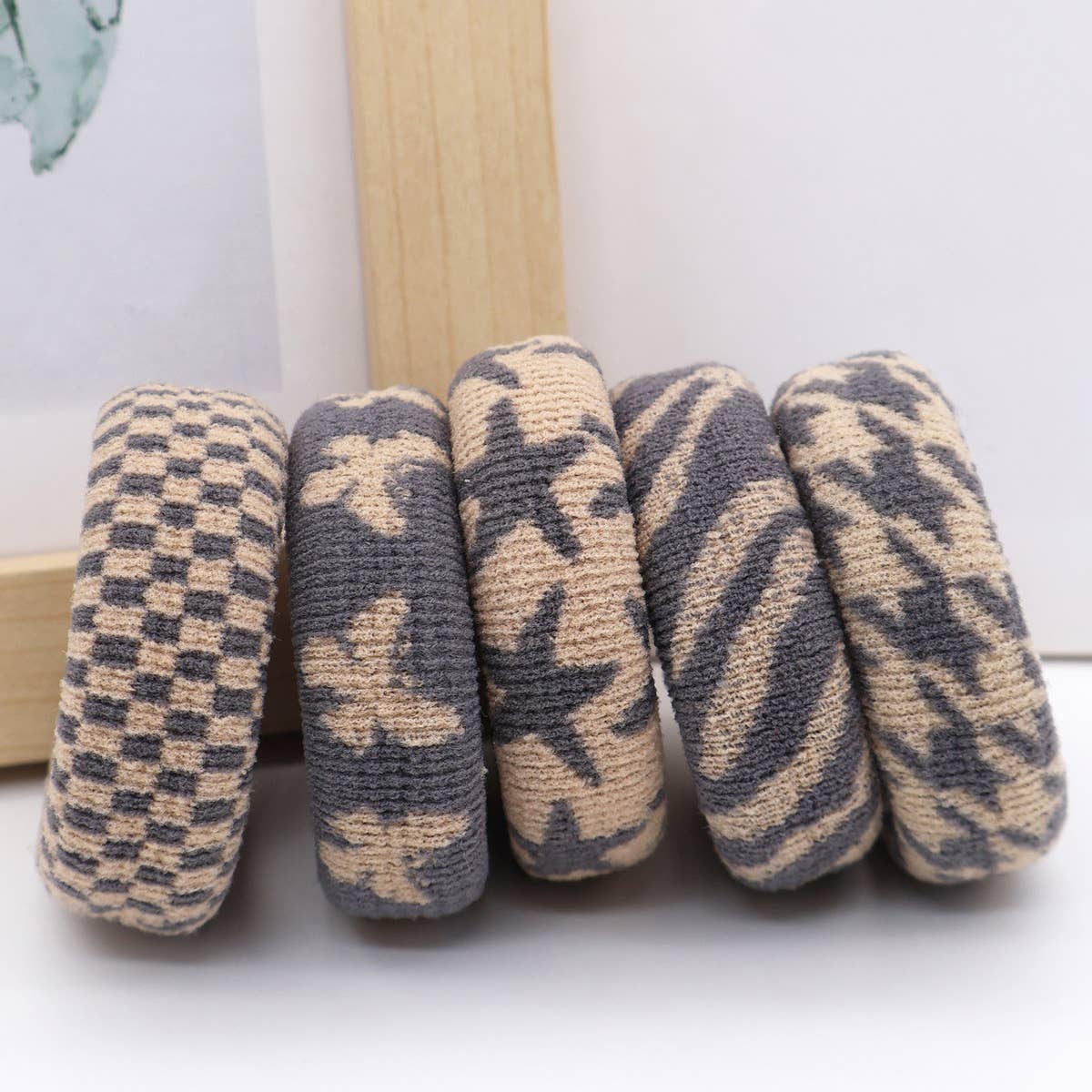 FASHION WIDENED HAIR TIES5PCS BOX_CWAHA0504