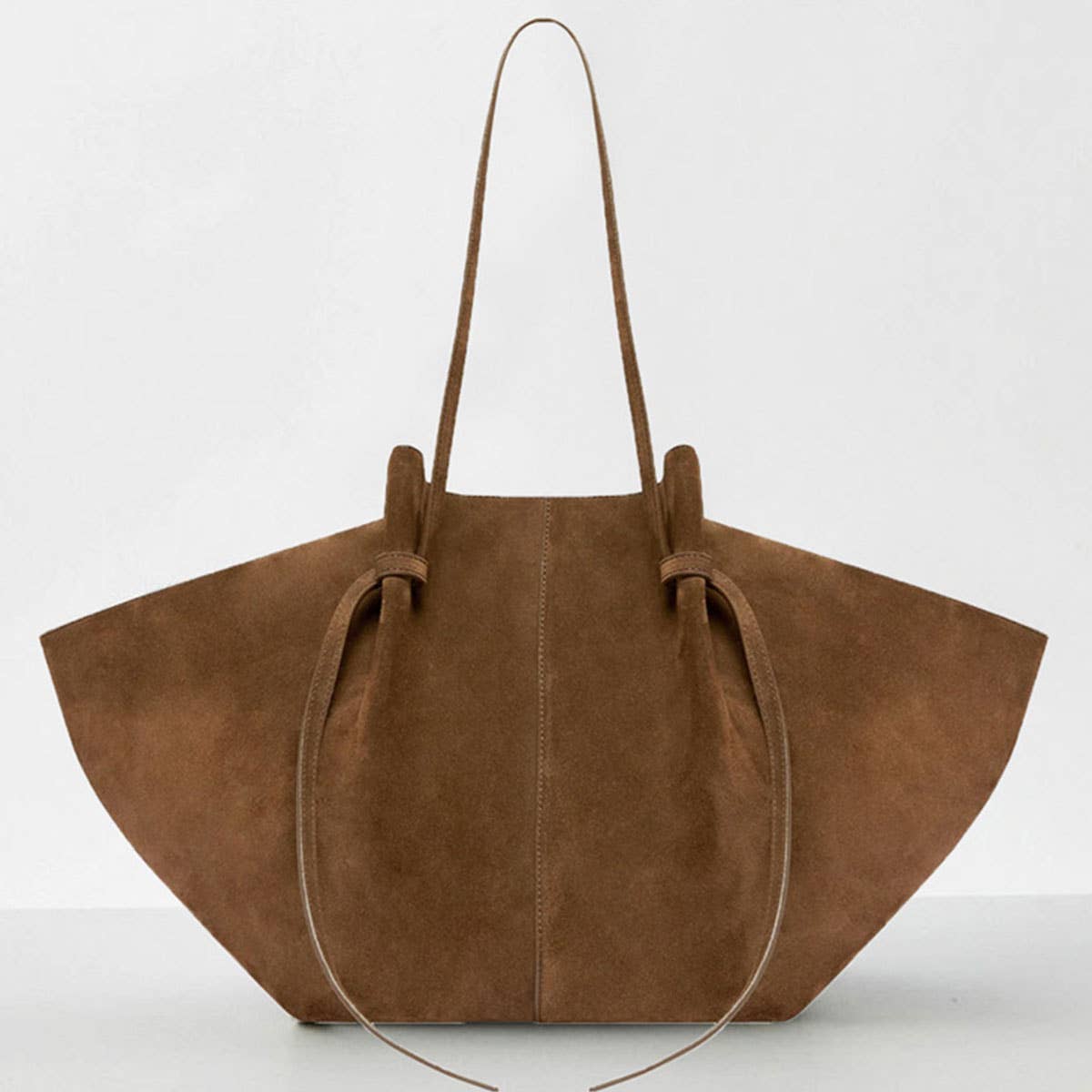 Vintage Suede Shoulder Tote Bag, Minimal Style_Cwab5395