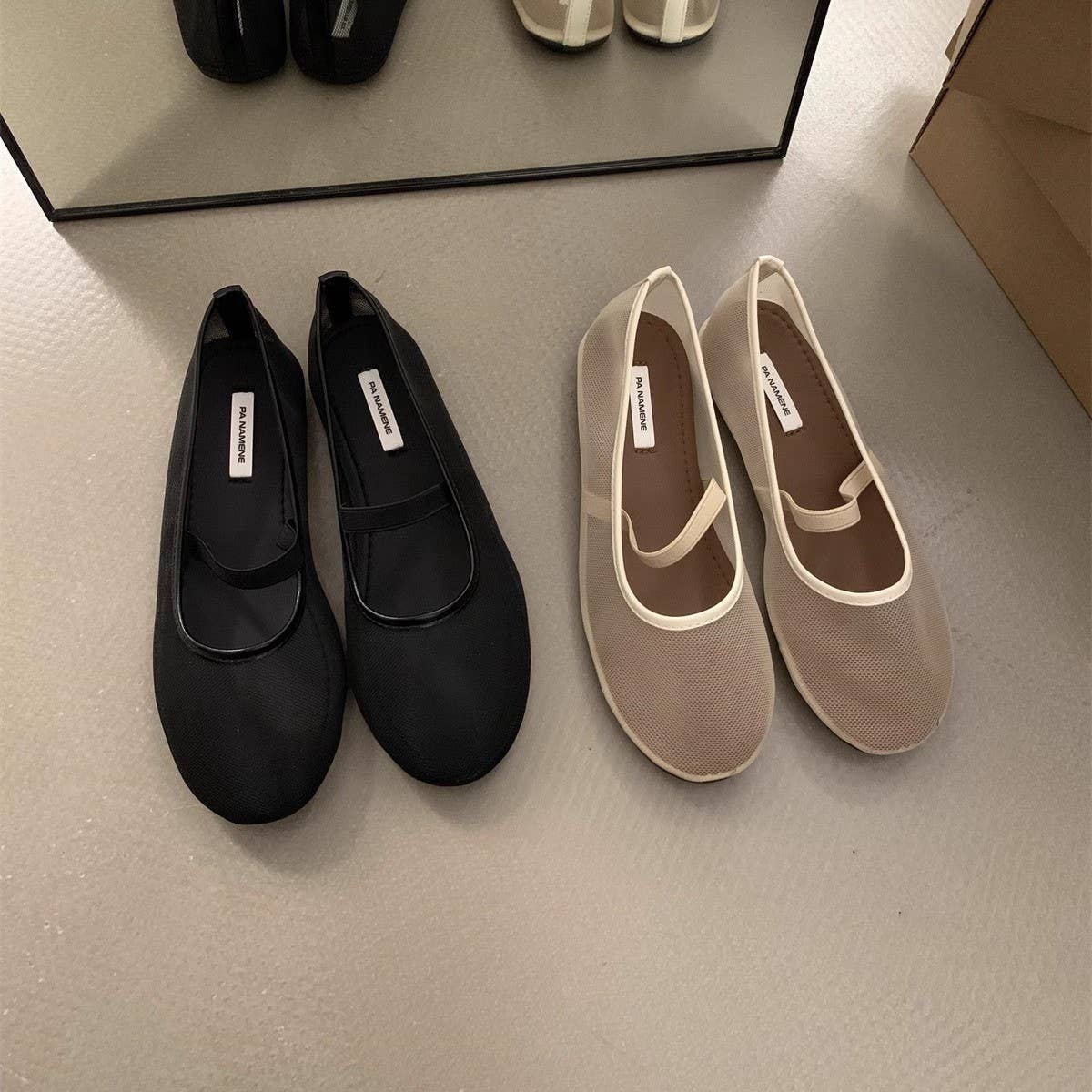 COMFY MESH STRAP FLATS FOR SUMMER_CWSHF0136