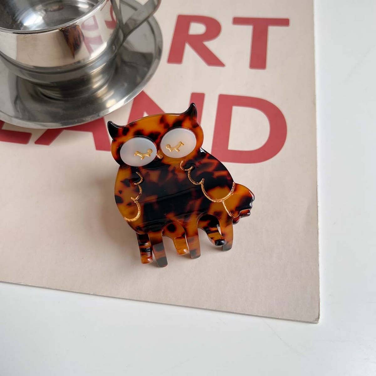 Bird Hair Claw Cetate Swan Peacock & Swallow Clip_Cwaha5763