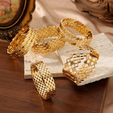 Vintage Wide Hollow Titanium Steel Bracelet_Cwmm3738