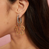 Two-Tone Gold Silver Irregular Steel Earrings_Cwmm8893