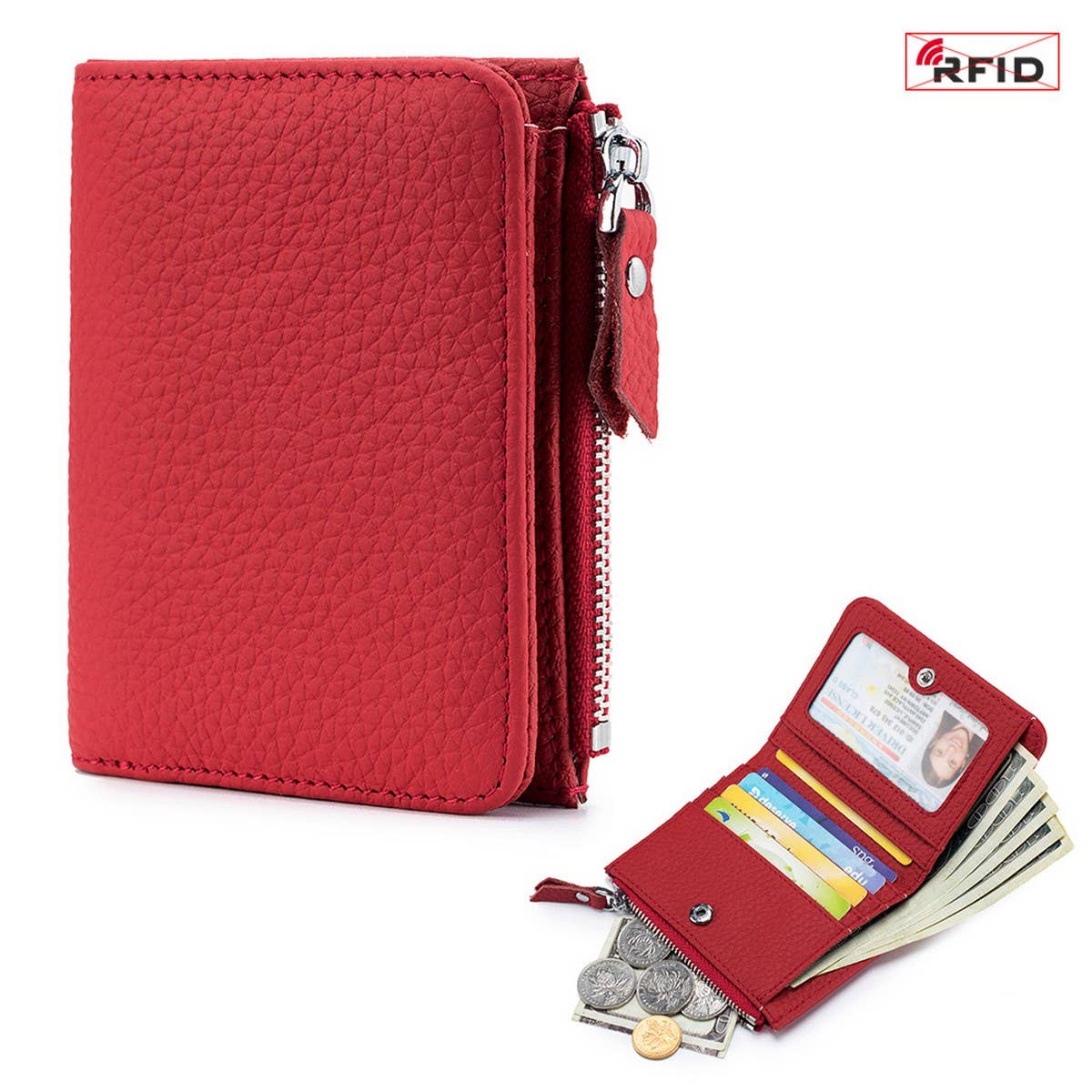 Ultra-Thin Short Card Holder Genuine Leather Wallet_Cwab3704