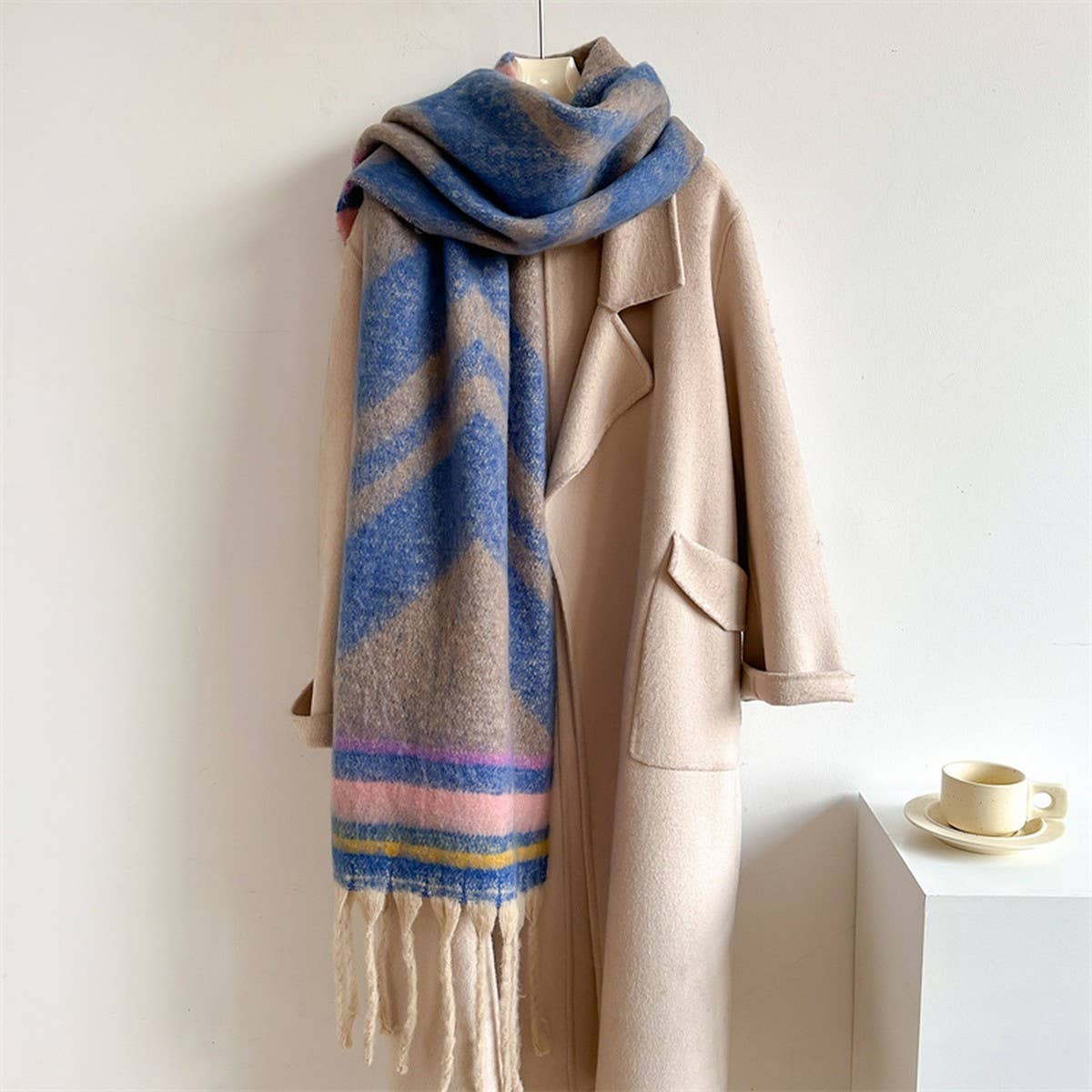 AUTUMN WINTER LONG SCARF THICK COZY WRAP_CWASC0974
