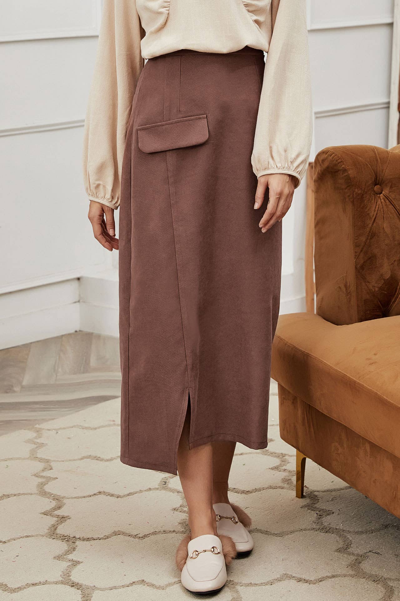 Stylish High-Waisted Slimming Hip Wrap Dress