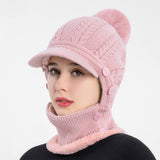 Winter Womens Knitted Pullover Earmuffs Hat_Cwasc1141