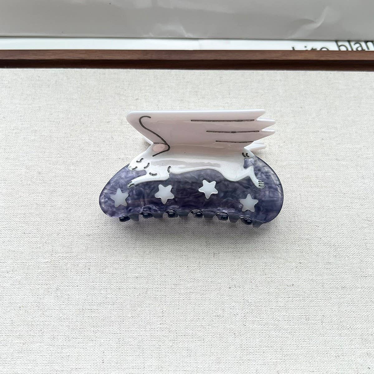 SWAN STAR ACETATE HAIR CLIPS WITH GODDESS DESIGN_CWAHA5715