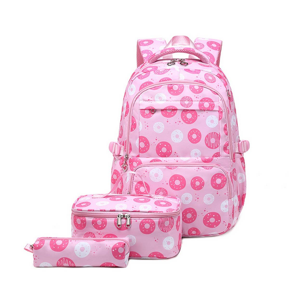 BACKPACKS FOR SCHOOL DONUT 3 PIECE NYLON SET_CWAB5467