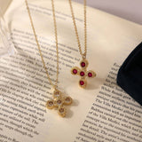 HALLOWEEN CREATIVE CROSS PENDANT NECKLACE_CWMM5339