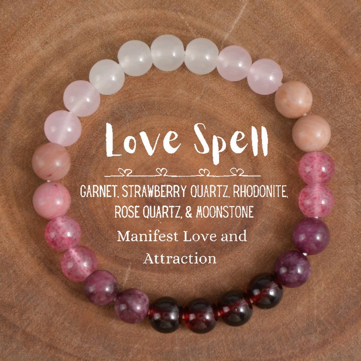 Colorful Round Beaded Natural Stone Bracelet_Cwmm11258