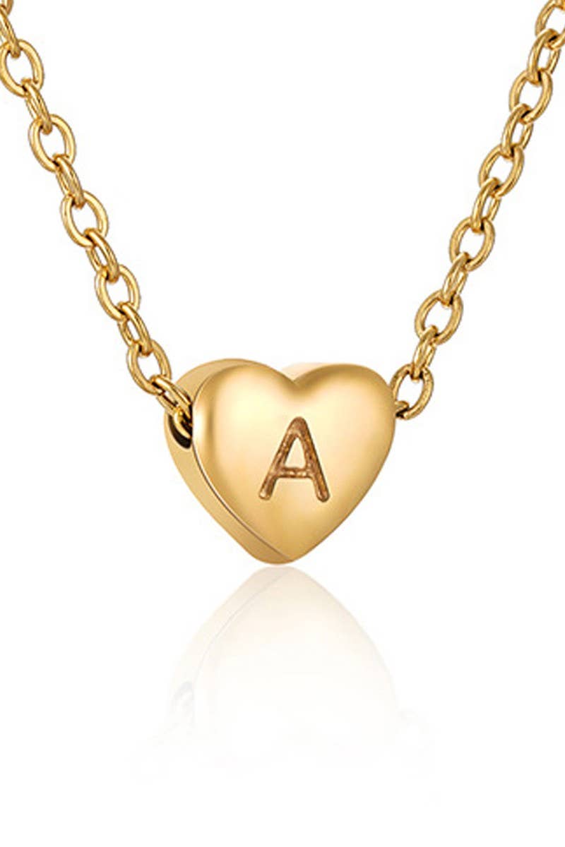 Heart Alphabet Initials Pendant Necklace_Cwaje220