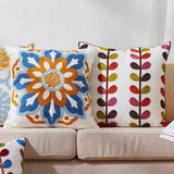 EMBROIDERED DAISY TOWEL STITCH CUSHION COVER_CWMM7714
