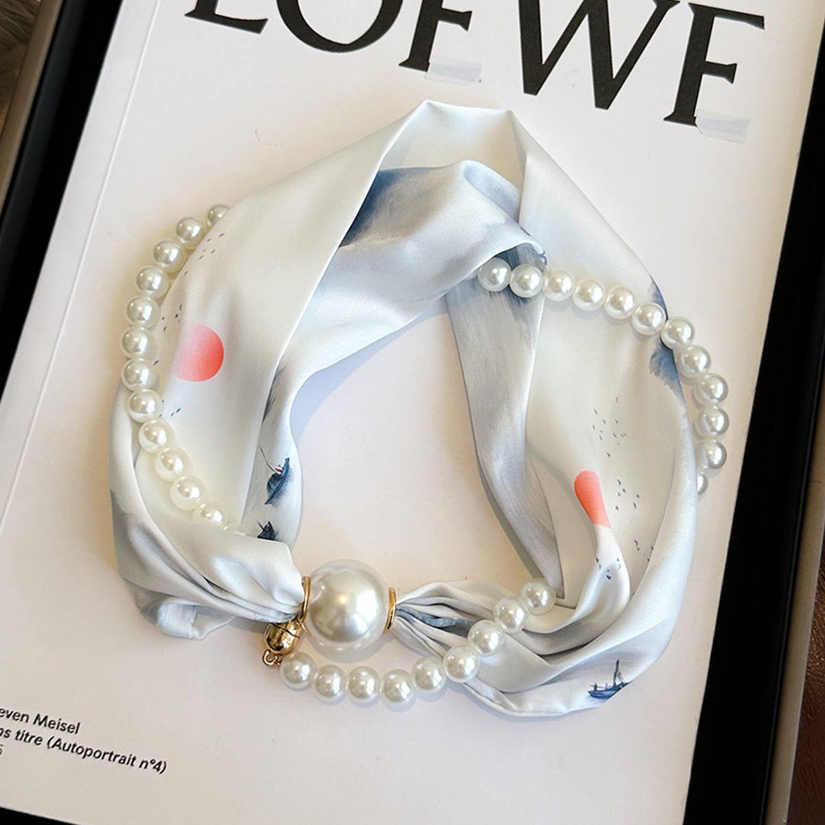 Pearl Magnetic Scarf Necklace For Shirts_Cwasc03932