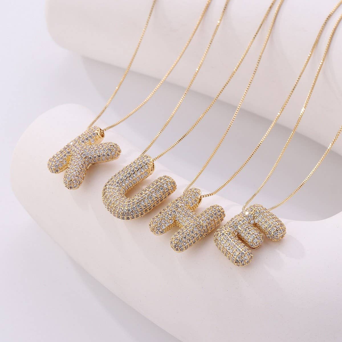 COPPER ZIRCONIA PENDANT NECKLACE HIP HOP_CWMM5862