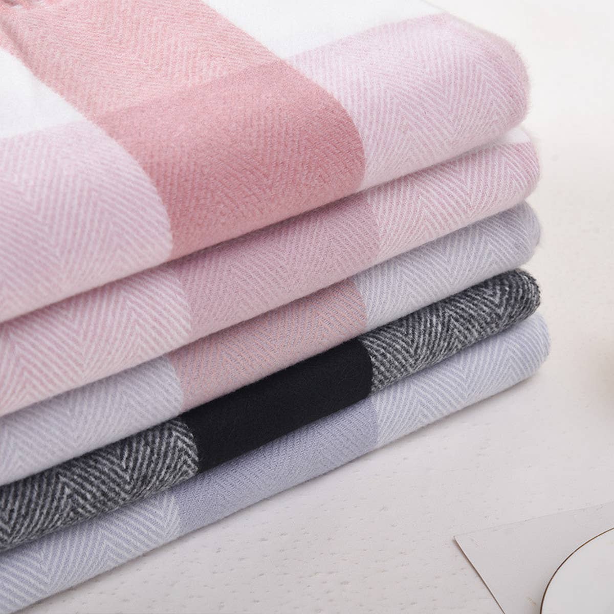 Plaid Winter Scarf Cute Unisex Wrap_Cwasc0400