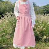 Waterproof And Oil-Proof Solid Color Cotton Apron_Cwmm5841