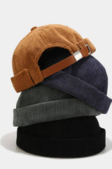 SOLID COLOR CORDUROY MELON HAT HIP HOP STYLE CWAH0401