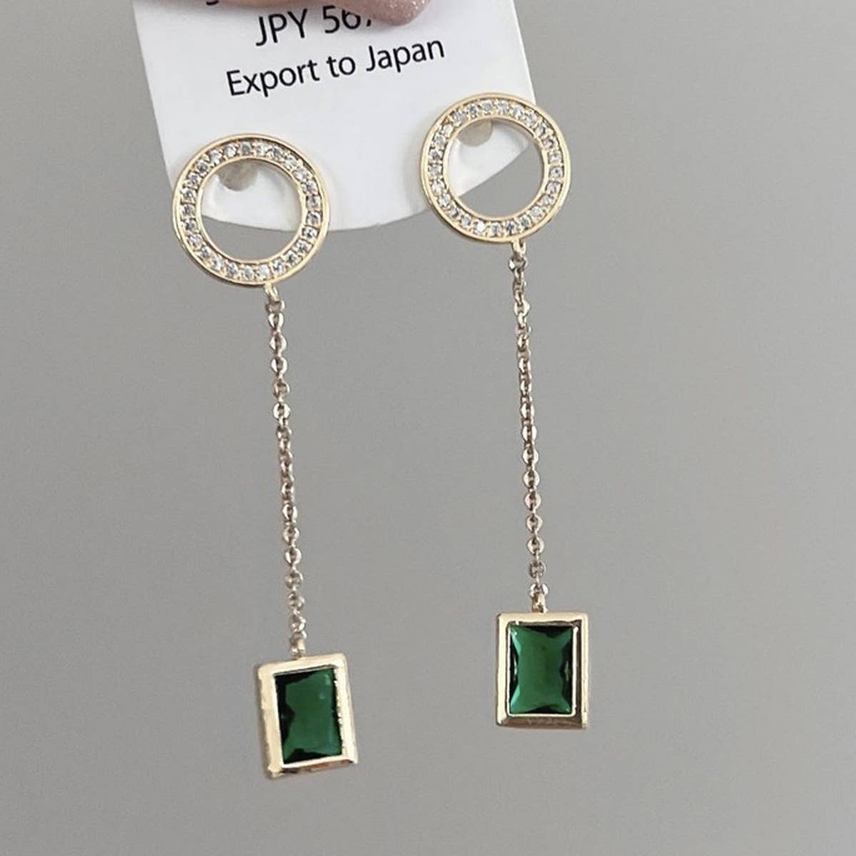 LIGHT LUXURY GEOMETRIC RING SQUARE STUD EARRINGS_CWAJE1320