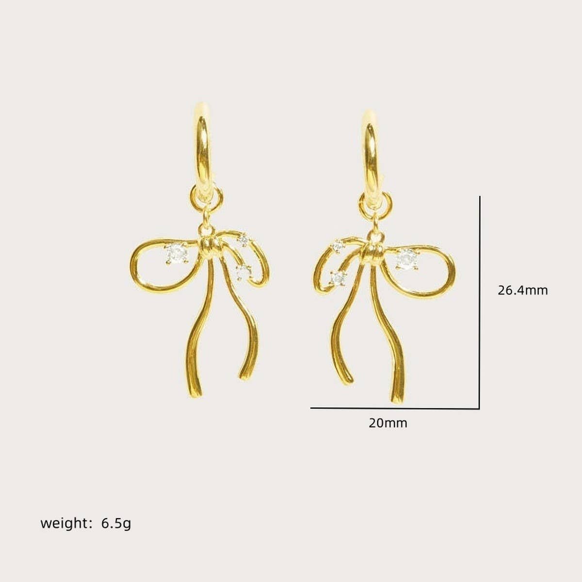 ALL MATCH FAIRY SWEET ZIRCON BOW EARRINGS_CWMM5511