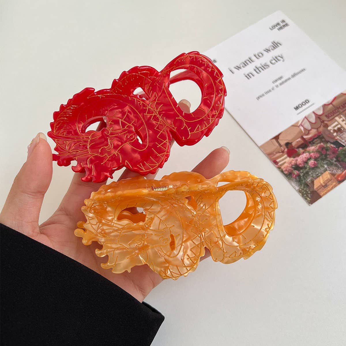 DRAGON YEAR ELEGANT ACETATE HAIR CLAW CLIP_CWAHA5968