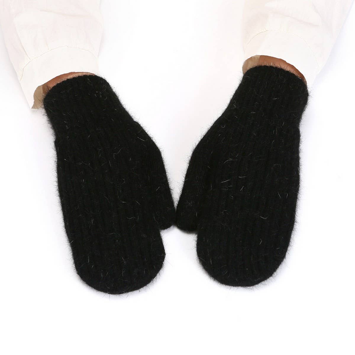 KNITTED WOOL COVERED WINDPROOF WARM GLOVES_CWAG0249