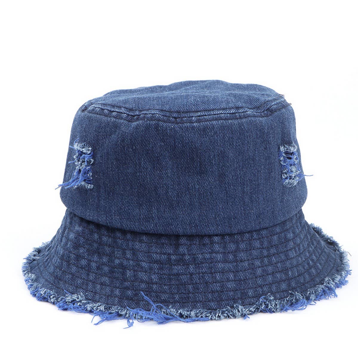 Cwah1512_Japanese Style Ripped Denim Bucket Hat