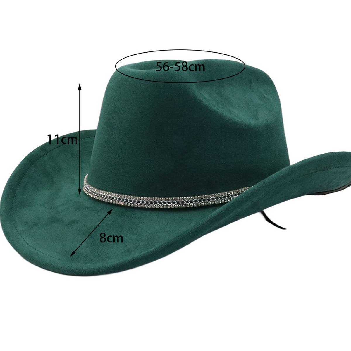 MEN WOMEN SUEDE WESTERN COWBOY FEDORA HAT_CWAH04395