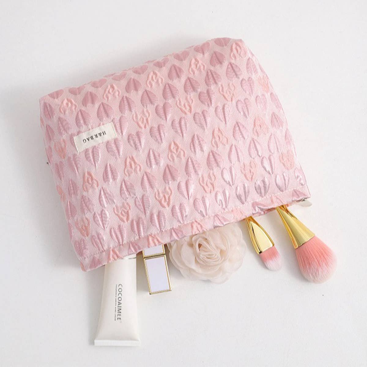 3D Heart Canvas Makeup Pouch Bag Women_Cwab06113