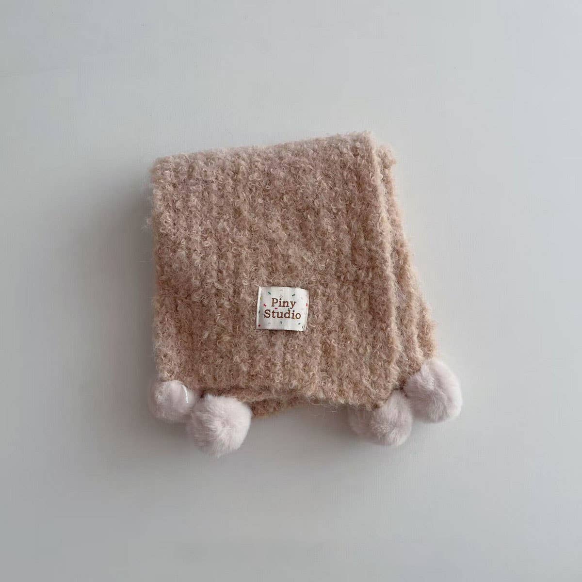 CUTE POM POM KNIT SCARF NECK WARMER FOR KIDS_CWASC2088