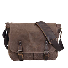 MENS VINTAGE CANVAS MESSENGER LAPTOP BAG_CWAB5556