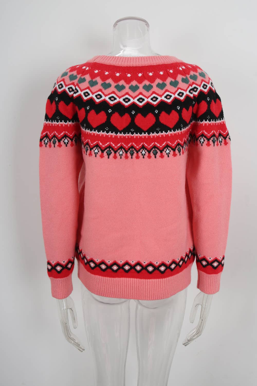 Valentines Day Ethnic-Style Jacquard Sweater