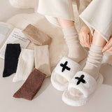 AUTUMN AND WINTER SOLID COLOR ALL MATCH PILE SOCKS_CWMS1048