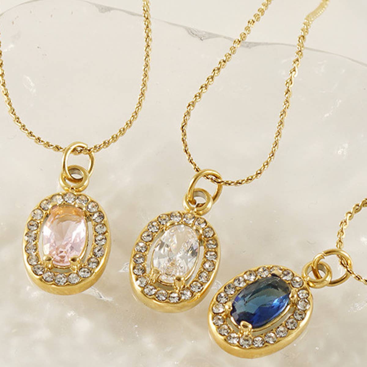 STAINLESS STEEL ZIRCON HEART PENDANT NECKLACE_CWAJE0682