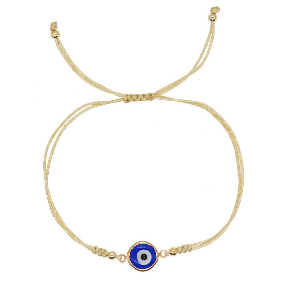 Bohemian Style Gold Bead Glass Eye Bracelet_Cwmm3869