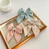 SIMPLE SOLID COLOR HIGH END BOW HAIRPIN_CWAHA1179
