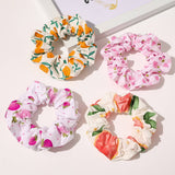 CUTE AVOCADO PEACH HAIR BAND AND HAIR TIE_CWAHA1653