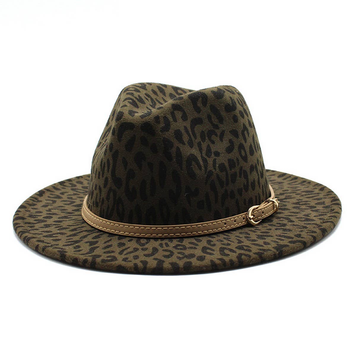 Woolen Jazz Hat Wide Brim Hat Flat Brim Hat_Cwah2576