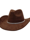 SUEDE DENIM COWBOY FEDORA HAT WESTERN ETHNIC STYLE_CWAH04394