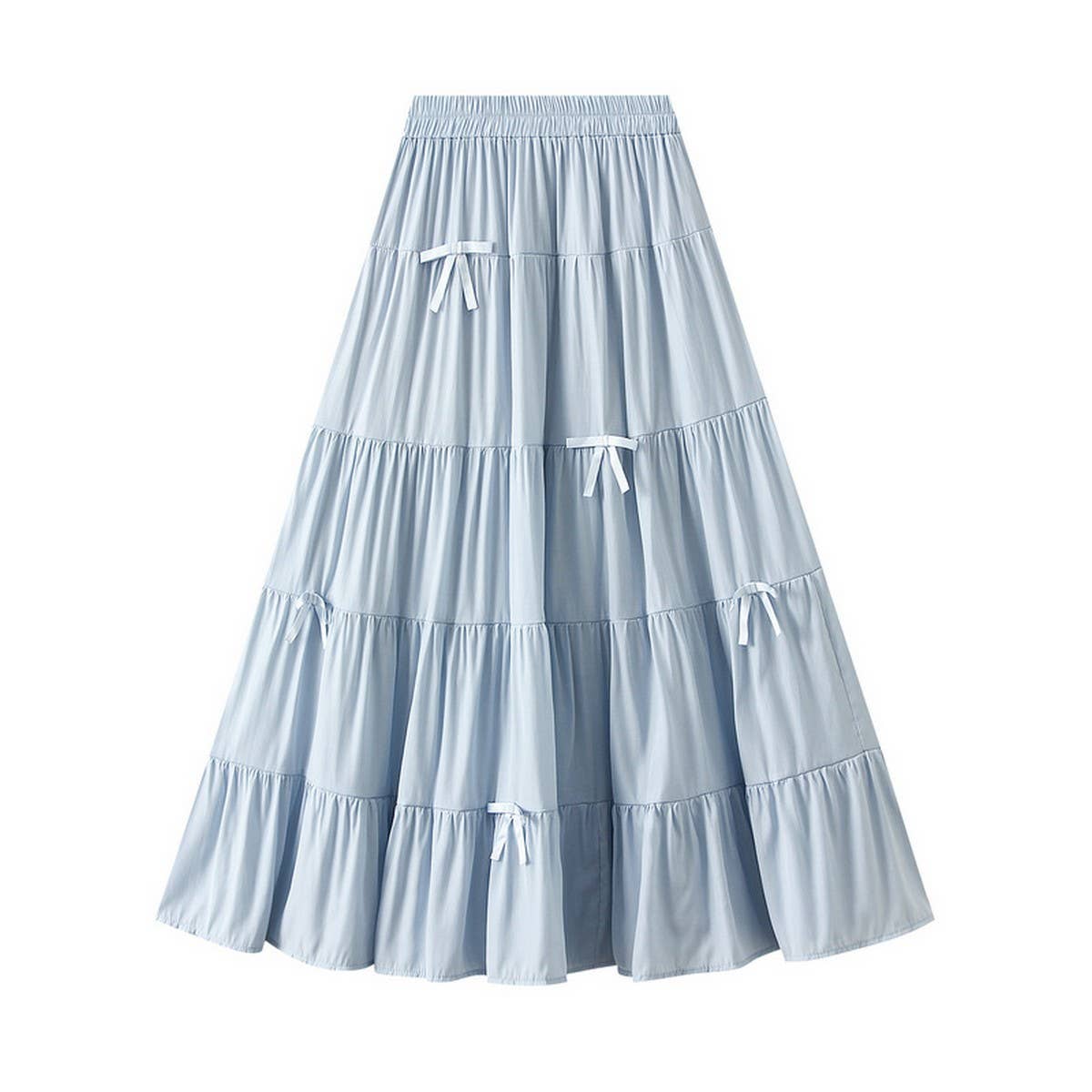 CAKE SKIRT HALF SKIRT BOW A LINE LONG SKIRT_CWBMS0319